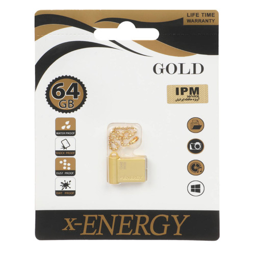 فلش 64 گیگ ایکس انرژی مدل gold X-Energy Gold USB2.0 Flash Memory 64GB